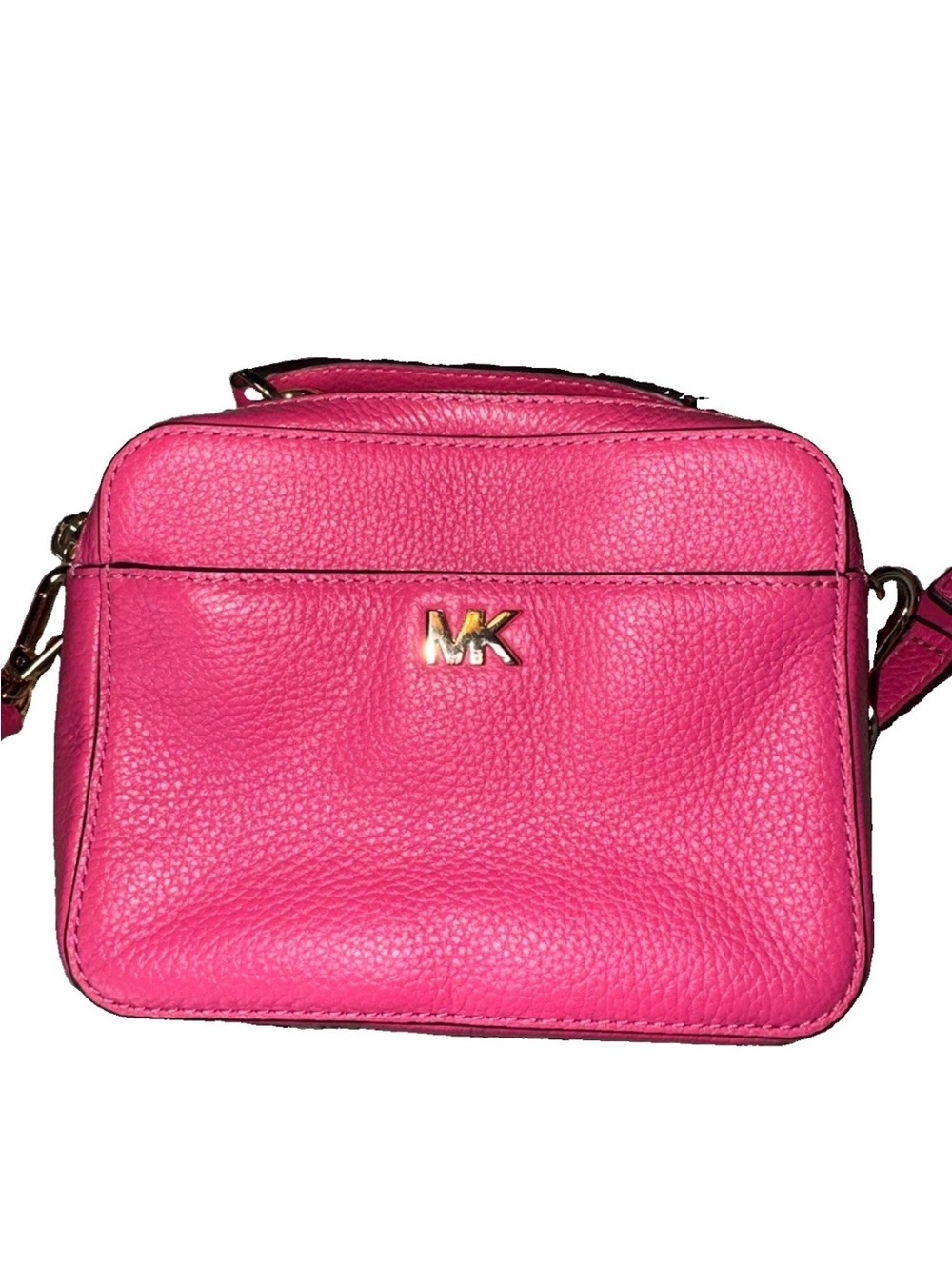 Michael Kors Hot Pink Pebbled Leather Crossbody